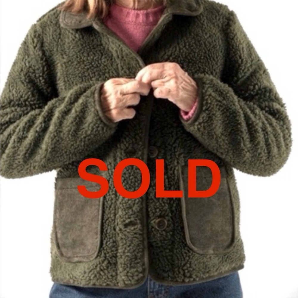 Alex Mill Sherpa “Work”jacket in Military Olive green Small. EUC - worn Once
